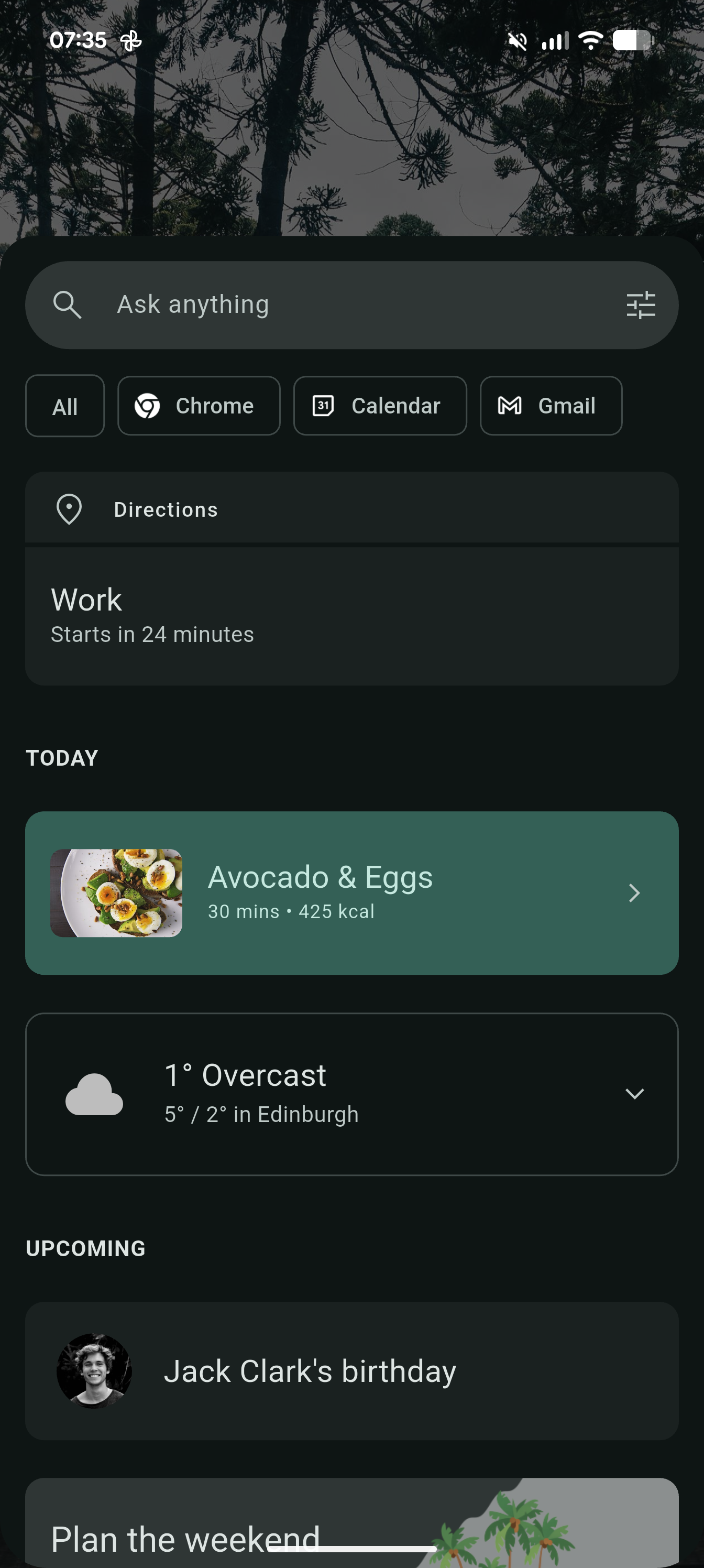 Now Launcher preview on device (background mockup)